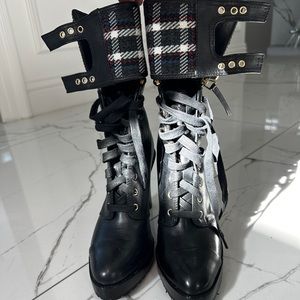 Diesel Leather Boots w/ Interchangeable Strap - 3 Shoes in 1